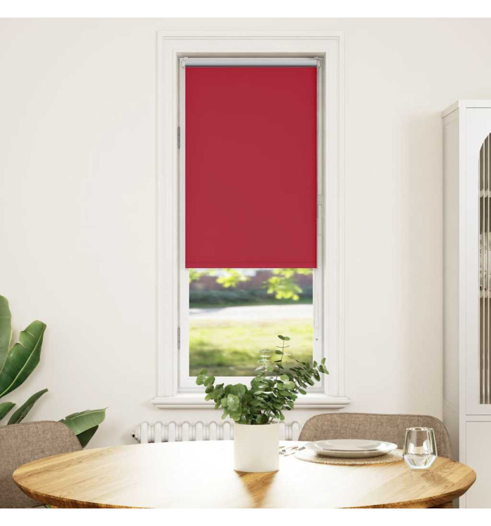 Store enrouleur occultant rouge largeur du tissu 35,7 cm | Mobilier & Déco