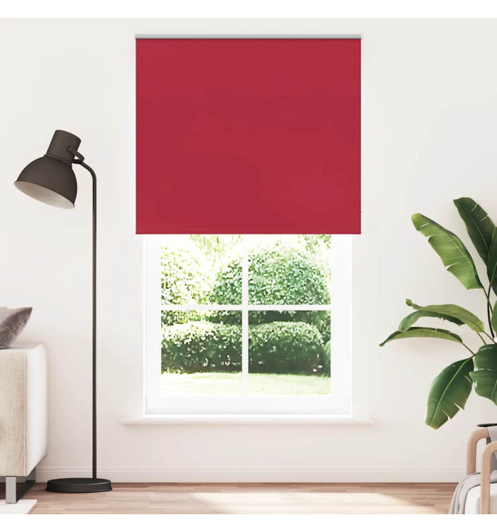 Store enrouleur occultant rouge largeur du tissu 116,6 cm | Mobilier & Déco