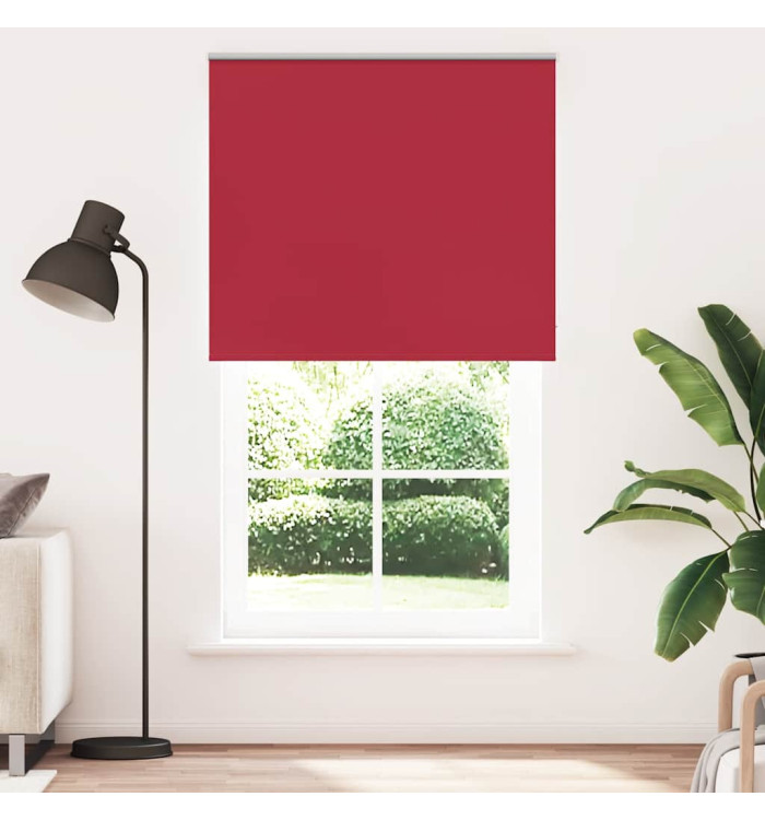 Store enrouleur occultant rouge largeur du tissu 126,6 cm | Mobilier & Déco
