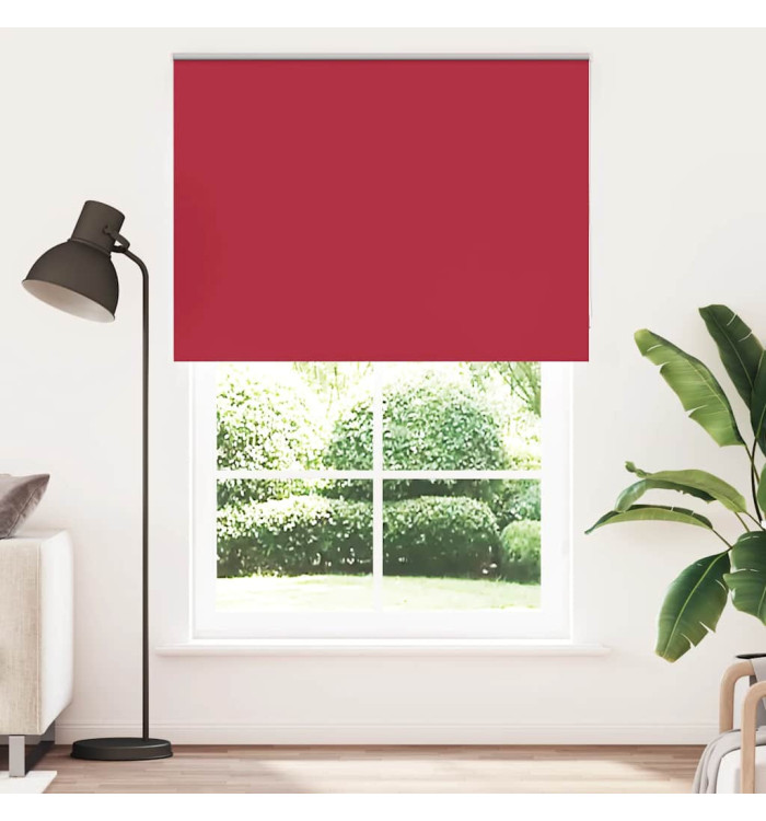 Store enrouleur occultant rouge largeur du tissu 151,6 cm | Mobilier & Déco
