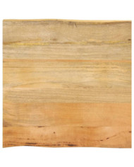 Dessus de table 60x60x2,5 cm bord vivant bois massif manguier | Mobilier & Déco