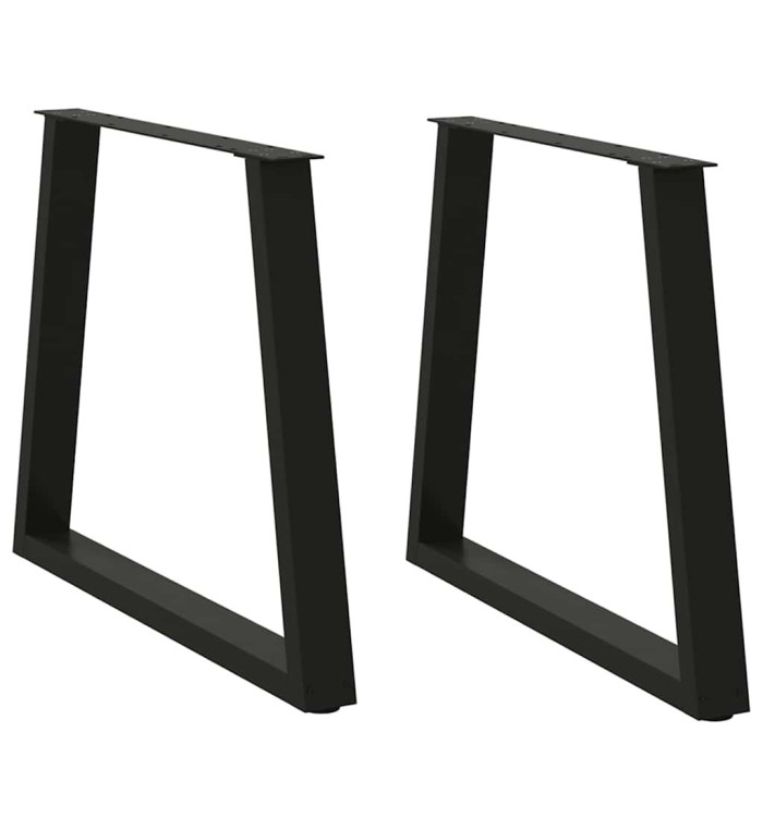 Pieds de table à manger forme de V 2 pcs noir 80x(72-73,3) cm | Mobilier & Déco