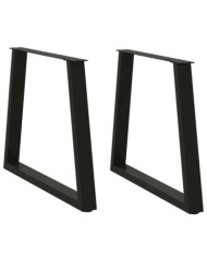 Pieds de table à manger forme de V 2 pcs noir 80x(72-73,3) cm | Mobilier & Déco