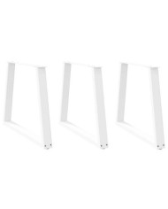 Pieds de table à manger forme de V 3 pcs blanc 70x(72-73,3) cm | Mobilier & Déco