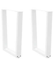 Pieds de table à manger forme V 2pcs blanc 60x(72-73,3)cm acier | Mobilier & Déco