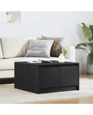 Table basse avec tiroirs chêne noir 70,5x70x40 cm | Mobilier & Déco