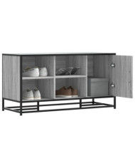 Banc à chaussures sonoma gris bois d'ingénierie et métal | Mobilier & Déco