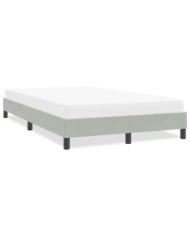Cadre de lit sans matelas gris clair 120x220 cm velours | Mobilier & Déco