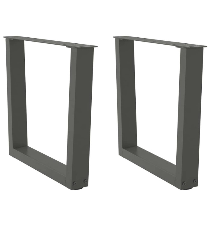 Pieds de table à manger en forme de V 2 pcs anthracite acier | Mobilier & Déco