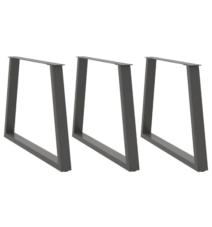 Pieds de table à manger forme de V 3 pcs 100x(72-73,3) cm acier | Mobilier & Déco