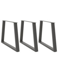 Pieds de table à manger forme de V 3 pcs 100x(72-73,3) cm acier | Mobilier & Déco