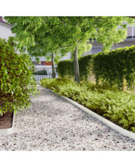 Bordures de pelouse 10 pcs blanc 10x103 cm acier laminé à froid | Mobilier & Déco