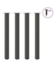 Pieds de table basse anthracite 4 pcs 110-112 cm acier | Mobilier & Déco