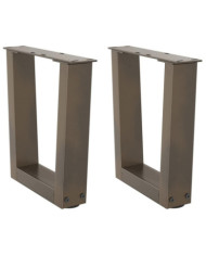 Pieds de table à manger forme V 2 pcs acier naturel acier | Mobilier & Déco