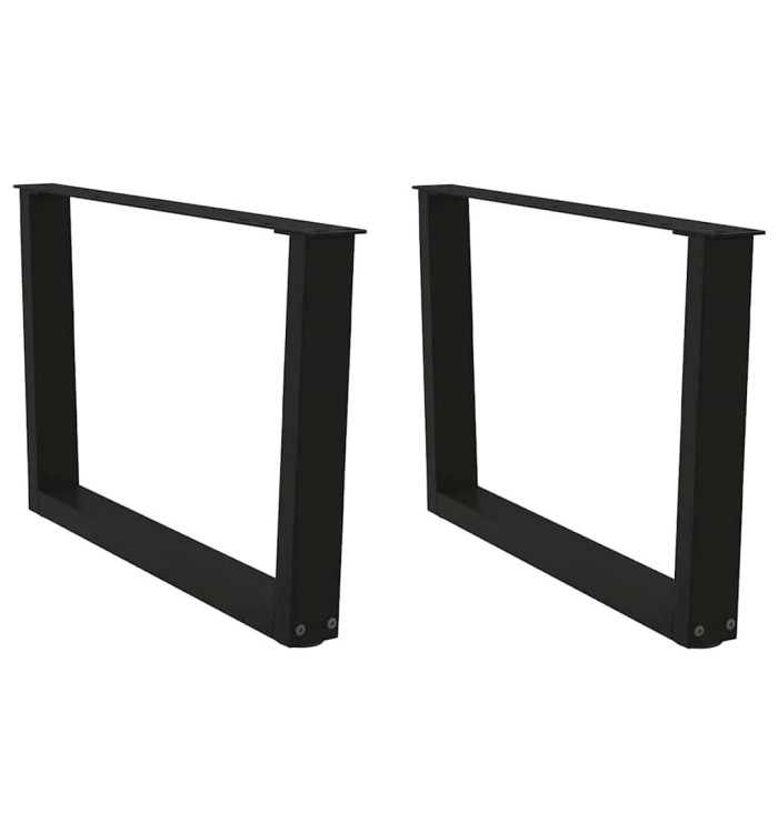 Pieds de table à manger forme V 2 pcs noir 70x(42-43,3)cm acier | Mobilier & Déco