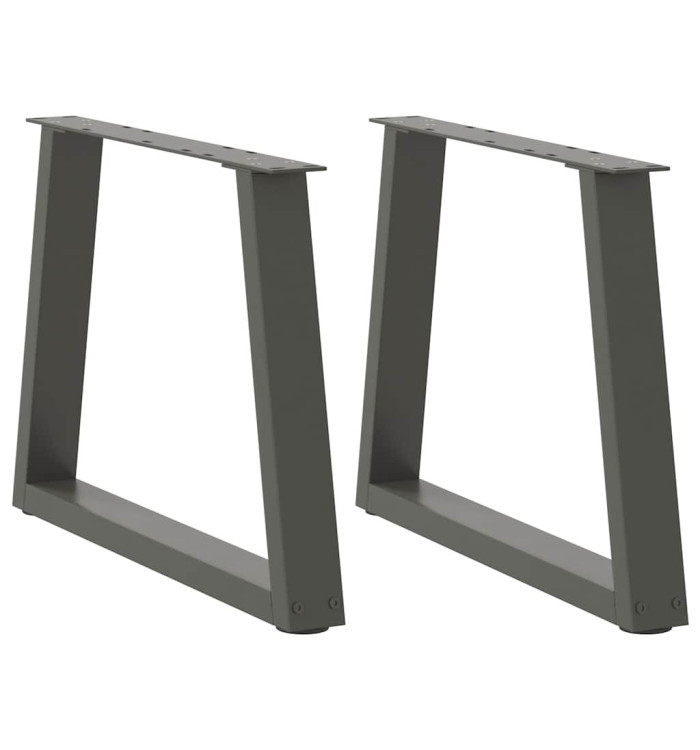Pieds de table à manger en forme de V 2 pcs anthracite acier | Mobilier & Déco