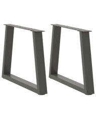 Pieds de table à manger en forme de V 2 pcs anthracite acier | Mobilier & Déco