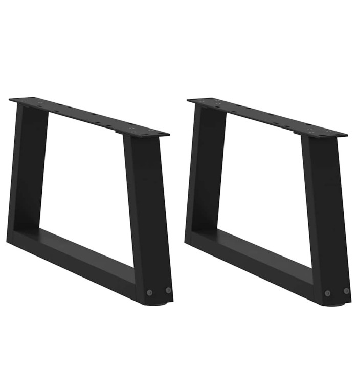 Pieds de table à manger forme V 2 pcs noir 60x(30-31,3)cm acier | Mobilier & Déco