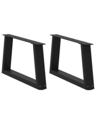 Pieds de table à manger forme V 2 pcs noir 60x(30-31,3)cm acier | Mobilier & Déco