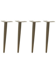 Pieds de table basse forme conique 4 pcs acier naturel 30-31 cm | Mobilier & Déco