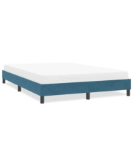 Cadre de lit sans matelas bleu foncé 140x220 cm velours | Mobilier & Déco