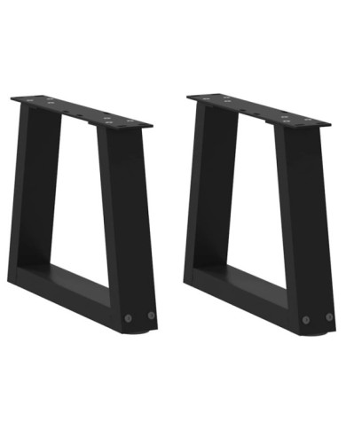 Pieds de table à manger forme V 2 pcs noir 40x(30-31,3)cm acier | Mobilier & Déco