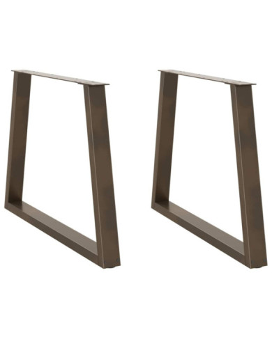 Pieds de table à manger forme de U 2 pcs 90x(72-73,3) cm acier | Mobilier & Déco