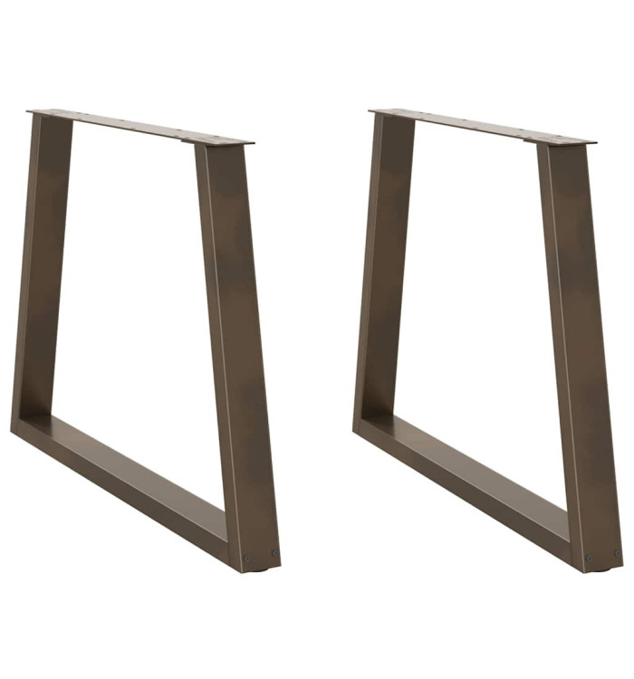 Pieds de table à manger forme de U 2 pcs 90x(72-73,3) cm acier | Mobilier & Déco