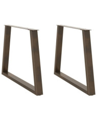 Pieds de table à manger forme de U 2 pcs 90x(72-73,3) cm acier | Mobilier & Déco