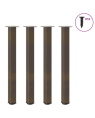 Pieds de table basse acier naturel 4 pcs 90-92 cm acier | Mobilier & Déco