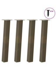 Pieds de table basse acier naturel 4 pcs 72 cm acier | Mobilier & Déco
