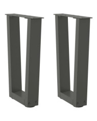 Pieds de table à manger en forme de V 2 pcs anthracite acier | Mobilier & Déco