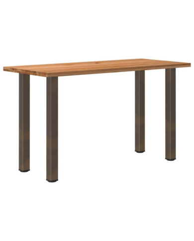 Table de bar marron clair bois de chêne massif rectangulaire | Mobilier & Déco