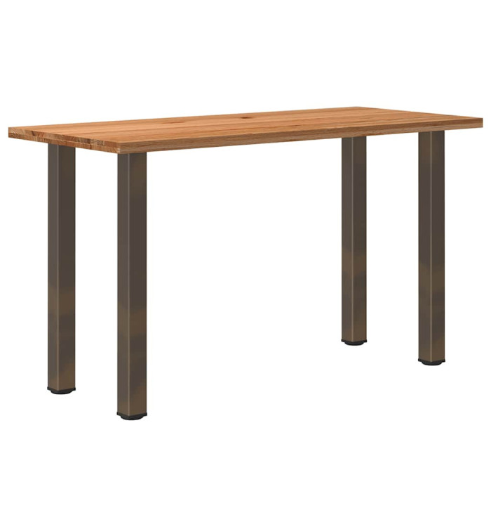 Table de bar marron clair bois de chêne massif rectangulaire | Mobilier & Déco