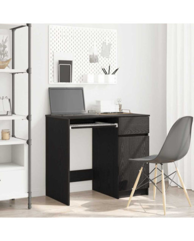 Bureau chêne noir 86x49x76 cm bois d'ingénierie | Mobilier & Déco