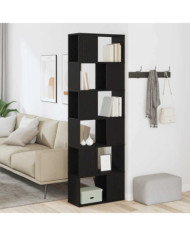 Bibliothèque/Séparateur de pièce chêne noir 60x24x186 cm | Mobilier & Déco