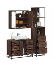 Ensemble de meubles de salle de bain 3 pcs Chêne marron | Mobilier & Déco