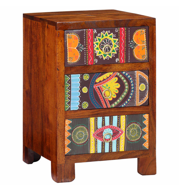 Table de chevet 40x40x60 cm bois d'acacia massif | Mobilier & Déco