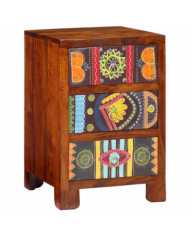 Table de chevet 40x40x60 cm bois d'acacia massif | Mobilier & Déco