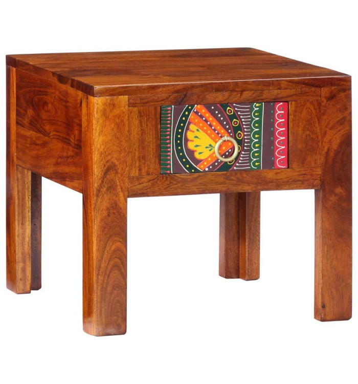 Table de chevet 40x40x36 cm bois d'acacia massif | Mobilier & Déco
