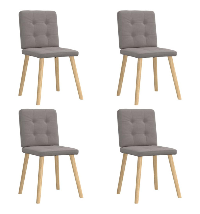 Chaises à manger lot de 4 taupe tissu | Mobilier & Déco
