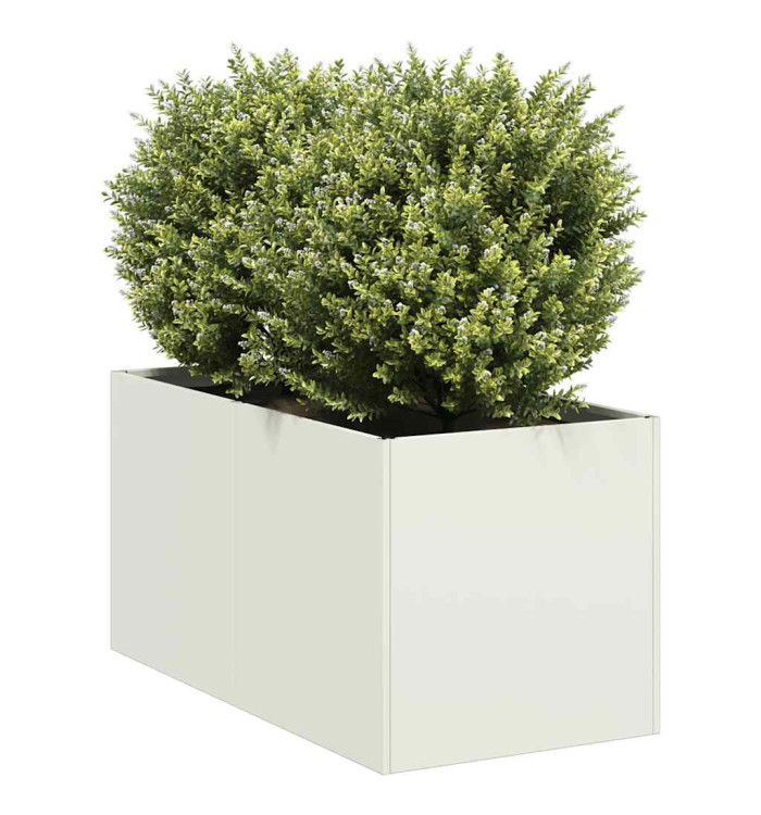 Jardinière blanc 40x80x40 cm acier laminé à froid | Mobilier & Déco