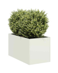 Jardinière blanc 40x80x40 cm acier laminé à froid | Mobilier & Déco