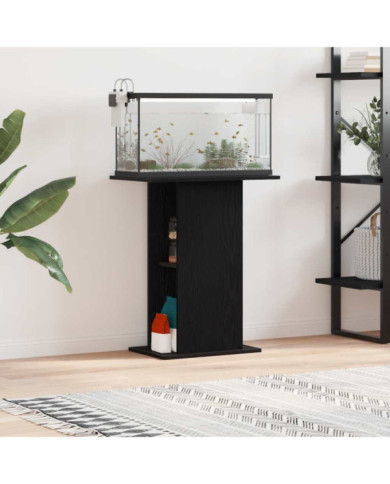 Support pour aquarium chêne noir 60,5x36x72,5 cm | Mobilier & Déco