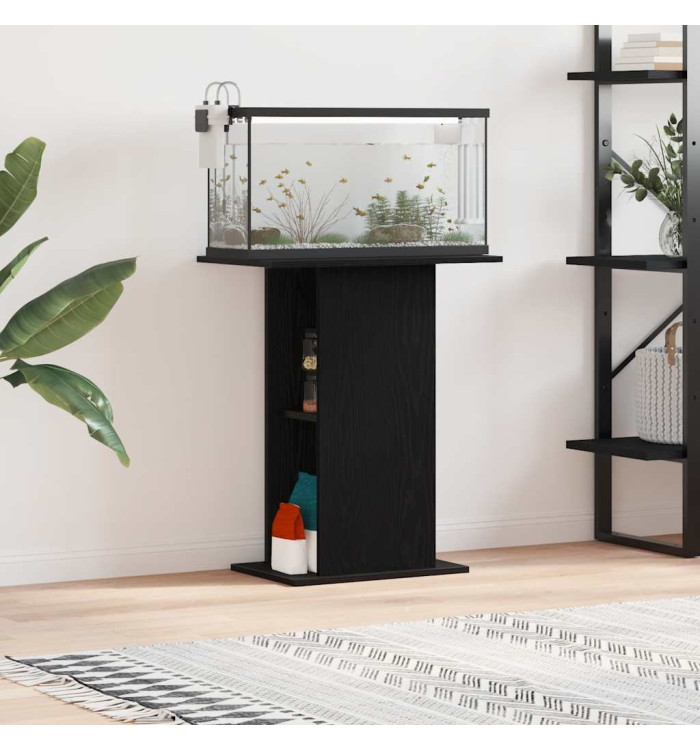 Support pour aquarium chêne noir 60,5x36x72,5 cm | Mobilier & Déco