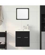 Ensemble de meubles salle de bain 2 pcs chêne noir | Mobilier & Déco