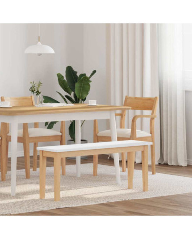 Banc 110 cm bois massif caoutchouc | Mobilier & Déco