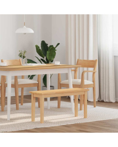 Banc 90 cm bois massif caoutchouc | Mobilier & Déco