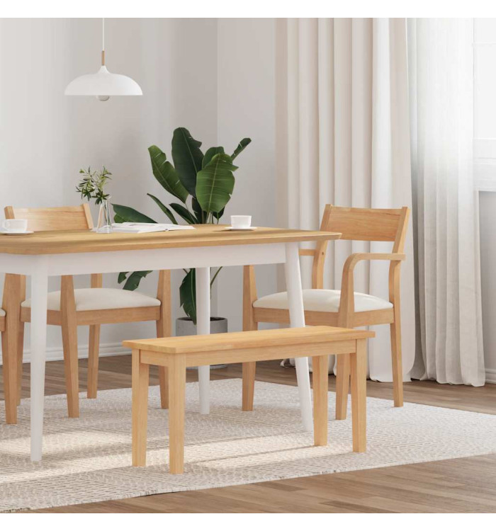 Banc 90 cm bois massif caoutchouc | Mobilier & Déco
