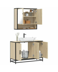 Ensemble de meubles de salle de bain 2 pcs chêne sonoma | Mobilier & Déco